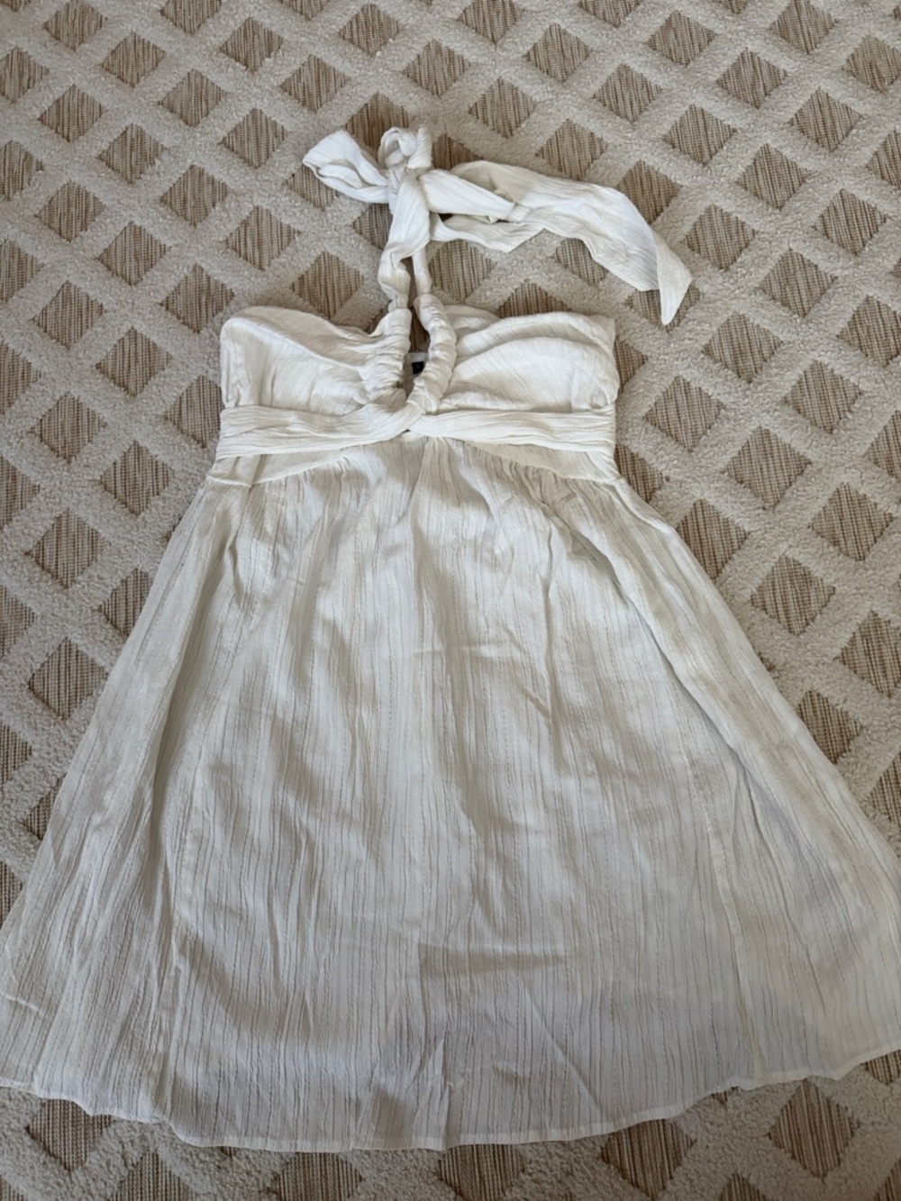 SHEIN White Halter Mini Dress